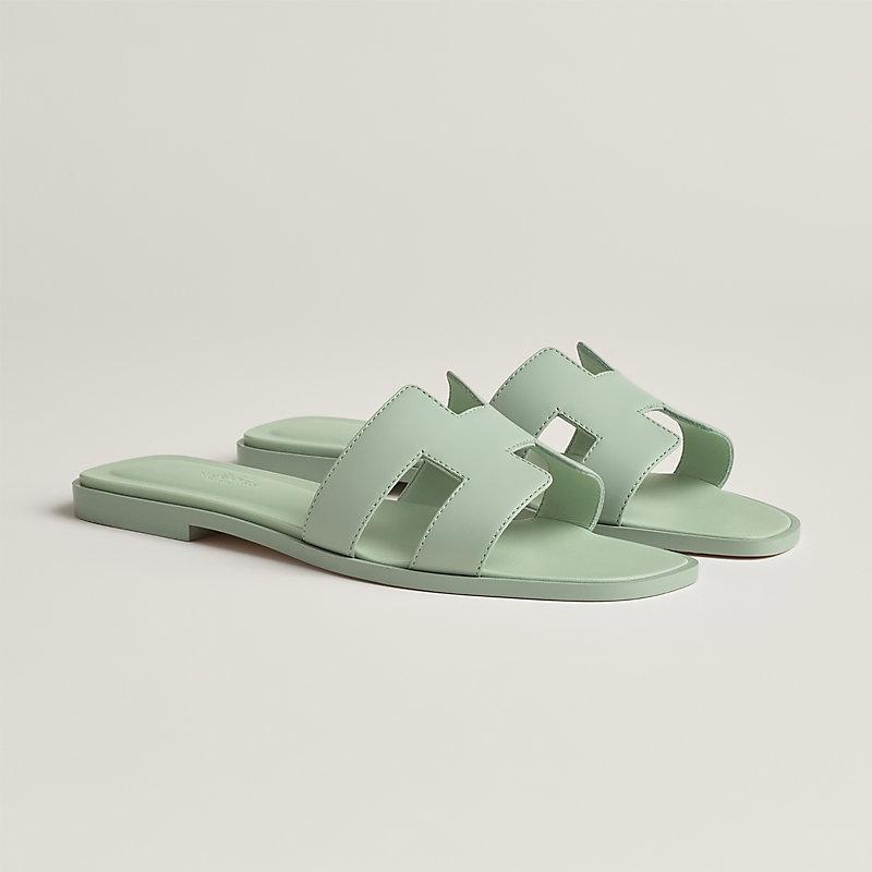 Giày Hermes Oran Sandal Nữ Xanh Mint